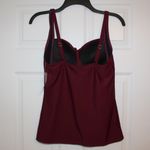 Fashion world | twist front burgundy tankini Red Size M Photo 4