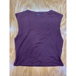 ALLSAINTS  Cropped Blouse Top Women's 6 Purple Sleeveless Square Neck Preppy B47 Photo 3