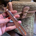 Coach Authentic Leather/suede/Straw flap logo Crosby/shoulder/wristlet bag Photo 10