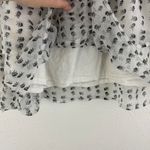 VANITY Vintage Y2K White Black Tulle Ruffle Tiered Grunge Emo Skull Mini Skirt Size M Photo 5