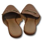 Jenn Ardor Caramel Reptile Embossed Backless Slip Photo 3