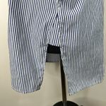 Modavanti Embroidered Floral Bird Nautical Striped Button Down Blouse Size L Photo 9