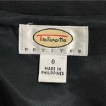 Talbots ‎ Petites Black Sleeveless Satin Dress Size 8P Square Neck Photo 3