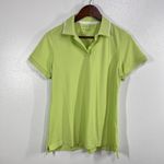 Peter Millar  Women's Golf Performance Polo Shirt Lime Green Short Sleeve Medium Photo 1