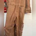 Free People FLY HIGH JUMPSUIT PERUVIAN WALNUT SIZE SMALL EUC LIKE NEW SMALL Photo 11