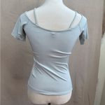 Reiss Cierra Women's Off-Shoulder Camisole Top Mint Green Size S Short Sleeve Photo 4