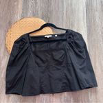 Vince  Black‎ Square neck puff sleeve blouse zipper back women’s size 4 Photo 2