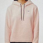 FILA Josephine Pink Sherpa Logo Hoodie Cropped Jacket, size M Photo 0
