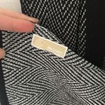 Michael Kors Black and Gray Herringbone Scarf metallic silver and black Photo 1