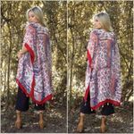 Boutique BOHO Women’s Paisley Floral Print Tassel Kimono Swim Coverup Photo 1