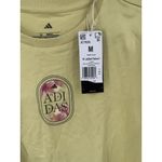 Adidas Jet Set Cabana T-Shirt Women Medium Yellow Cropped NEW Athleisure Photo 4