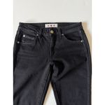AMO Womens Black Low Rise Dark Wash Black Magic Stix Crop Leg Jeans Size 26 Photo 8