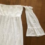 Venus white long eyelet with embroidery cold shoulder bell sleeves size 10 Photo 2