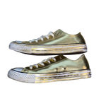 Converse  Chuck Taylor All Star CTAS OX Gold Lame Distressed Sneaker Holiday shoe Photo 9