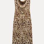 ZARA  maxi long Leopard cheetah print bodycon dress evening date coctail  Photo 13