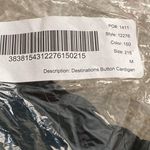 Coldwater Creek NEW Destinations Button Cardigan Black Size Medium Sleek NIB Photo 9