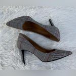 14th & Union Women’s Black plaid Pointed Toe Stiletto pump Heels 7M party Photo 5