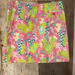 Lilly Pulitzer Vintage Pink and Green A-Line Skirt with zipper in back Photo 4