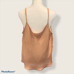 Mod Ref Satin Camisole Top Taupe V Neck Adjustable Straps Size L Photo 2