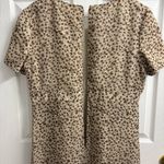Maggy London Vintage Maxi Dress Tan Ditsy Floral Size 14 Short Sleeve Brown Photo 6