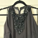 Badgley Mischka Louisa Black Embellished Formal Long Maxi Beaded Lace Gown Mother of Bride Groom Dress Photo 0