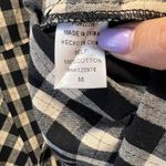 Entro Plaid Black and Cream Women's Tunic Top Size M Photo 4