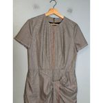 Roland Mouret Dalia Wool and Silk Midi Dress Black White Check Size 8 Photo 4