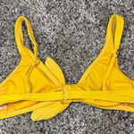 Xhilaration Women's Marigold Ribbed Tie Front Bikini Top - Junior's Size Large Photo 3