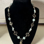 Handmade  Silver and Blue Shark Necklace Photo 0