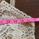 Derek Heart medium mint green floral tie strap crochet top romper NWOT Photo 8