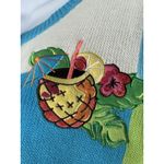 Breckenridge Vintage Woman Sweater 2X Tropical Patchwork Ramie Knit Cardigan Photo 8