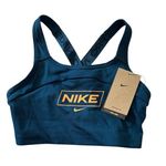 Nike NEW  Pro Dri-Fit Medium Support Non-Padded Graphic Sports Bra size S Teal Photo 0