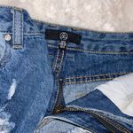 Missguided Colorblock Blue Jean Shorts  Photo 5