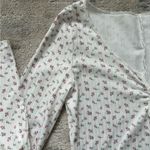 Floral Long Sleeve One Piece Sleepwear Size M White Size M Photo 4