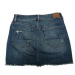 American Eagle  Outfitters high rise distressed mini denim skirt 6 Photo 1