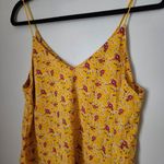 Forever 21 Tank Top Floral Print Casual Trendy Summer Yellow Vacation Photo 1