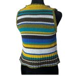 EXPRESS Vintage Crochet Knit Top Women S Colorful Striped y2k Sleeveless Retro Photo 3