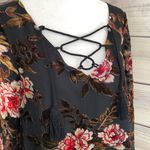 Cupcakes and Cashmere  Velvet Floral Swing Dress Photo 3