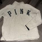 PINK - Victoria's Secret Victorias Secret PINK Cream Sherpa Sweatshirt Pullover Size Women’s Medium Photo 7