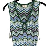 Torn By Ronny Kobo Chevron Crochet Knit Dress Midi Medium Space Dyed Sleeveless Photo 1