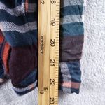 Lucky Brand  Button Up Long Sleeve Shirt Epaulettes Blue Red Womens Size Medium Photo 8