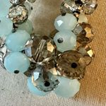 Vera Wang  blue and silver tone Cluster Necklace Photo 5