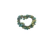 Blue pearl cluster yellow silver bracelet Silver Photo 3