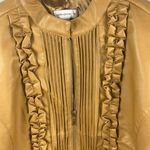 Susan Graver  Ruffle Front Leather Jacket Photo 1