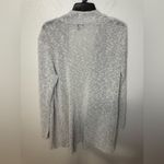 Eileen Fisher  Linen Blend Long Cardigan Womens Size L Oatmeal Ivory Photo 3