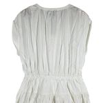 J.Crew  White Tiered Drop-waist Midi Dress Elastic Waist Drawstring Zip Front L Photo 5