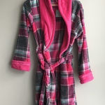 Ulta beauty plaid checks sleepwear robe‎ Black Photo 0
