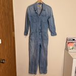 MOTHER The Half Spring Take Off Ankle in Zapped Wash Blue Size M Photo 1