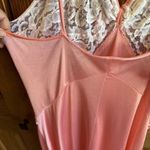Vintage Slip Sleep Gown Pink Lace Sleepwear Size M/L Sexy Glamour Full Length Size M Photo 6