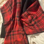 Woolrich  Red and Black Plaid Women's Cape Shrug poncho One Size Soft CabinCore Photo 3